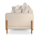 Ver imagem 6 de Sofá Fixo Magnus 3 Lugares Luxo 2,30m Elegância e Sofisticação Bege Claro