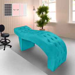 Maca Cama Suede para Salão de Estética Cílios Maquiagem:azul Turquesa - 2