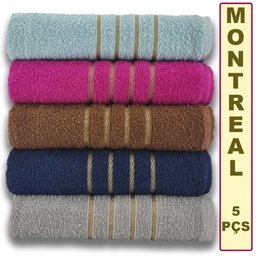 Kit 5 Toalhas de Banho Grossas Banhão Brilhos 70 X 140 Montreal Beka Alta Absorção - 3