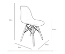Ver imagem 2 de Kit 2 Cadeiras Charles Eames Eiffel Azul Base Madeira Sala Cozinha Jantar - Bering