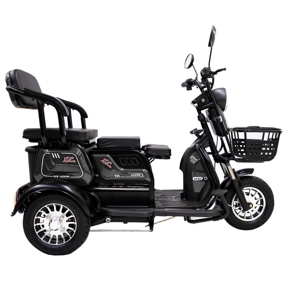 Triciclo Elétrico - Smart PAM - 800w 48v 28Ah - Preto - Plug and Move - 1