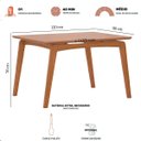 Ver mais imagens de Mesa de Jantar com 2 Cadeiras Ravi Nature Linho Bege Base de Madeira