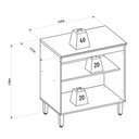 Ver imagem 6 de Balcão 2 Portas 80cm Selene Linea Brasil