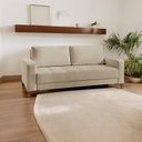 Ver imagem 1 de Sofá Living 3 Lugares em Linho Orion Bege Médio