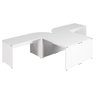 Espaço de Trabalho em L P/ 2 Pessoas 120cm Pés Painel F5 Cor:branco - 3