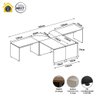 Espaço de Trabalho em L P/ 2 Pessoas 120cm Pés Painel F5 Cor:branco - 2