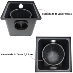 Caixa de Gordura 9 Litros com Cesto e Tampa com Parafuso - 2