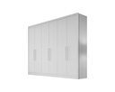 Ver imagem 2 de Guarda Roupa Casal 6 Portas 4 Gavetas - Messina-branco - Móveis Novo Horizonte