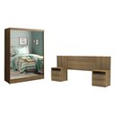 Ver imagem 2 de Quarto Completo com Guarda Roupa Luke e Cabeceira com 2 Mesas Laterais Madesa - Rustic