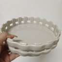 Ver imagem 7 de Centro Mesa Decorativa Fruteira Home&co Cerâmica 6x21x21cm Marfim