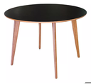 Ver imagem 1 de Mesa de Madeira Redonda de 80cm na Cor Preta