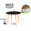 Ver imagem 6 de Mesa de Madeira Redonda de 80cm na Cor Preta