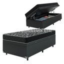 Ver imagem 3 de Cama Box Baú Solteiro Resistence Suede Preto + Colchão Solteiro Resistence Espuma D33 Com EPS 26x88x