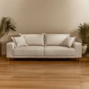 Ver imagem 1 de Sofá Fixo 3 Lugares Luxo 180 cm Argos Bege Claro