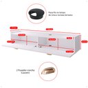 Ver imagem 5 de Rack Suspenso Home Estante Tv 42 Polegadas Bancada Pequena 2 Portas Multiuso Decoração Sala Quarto