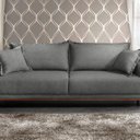 Ver imagem 4 de Sofá Fixo 3 Lugares Luxo 180 cm Argos Cinza