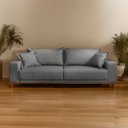 Ver imagem 1 de Sofá Fixo 3 Lugares Luxo 180 cm Argos Cinza