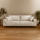 Ver imagem 1 de Sofá Fixo 3 Lugares Luxo 180 cm Argos Bege Claro