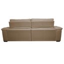 Ver imagem 6 de Sofá Retrátil e Reclinável 2,95m Molas Ensacadas Cama inBox Big Home Bordado 3D Linho Bege