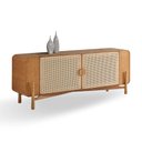 Ver imagem 1 de Buffet Rack Aparador 2 Portas Rattan Natural - Cl231