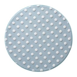 Tapete Poliéster Jolitex Redondo Mimo Poá Azul 100cm - 1