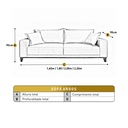 Ver imagem 3 de Sofá Fixo 3 Lugares Luxo 220 cm Argos Cinza