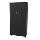 Ver imagem 1 de Armário Alto para Escritório com Prateleiras com 2 Portas com Chave Preto