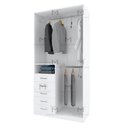 Ver imagem 5 de ARMÁRIO CABIDEIRO E GAVETAS M115.2021.B MDF (CLOSET, LOJA) MUNDI MOVEIS