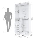 Ver imagem 2 de ARMÁRIO CABIDEIRO E GAVETAS M115.2021.B MDF (CLOSET, LOJA) MUNDI MOVEIS