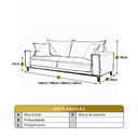 Ver imagem 3 de Sofá Fixo 3 Lugares Luxo 180 Cm Aquiles