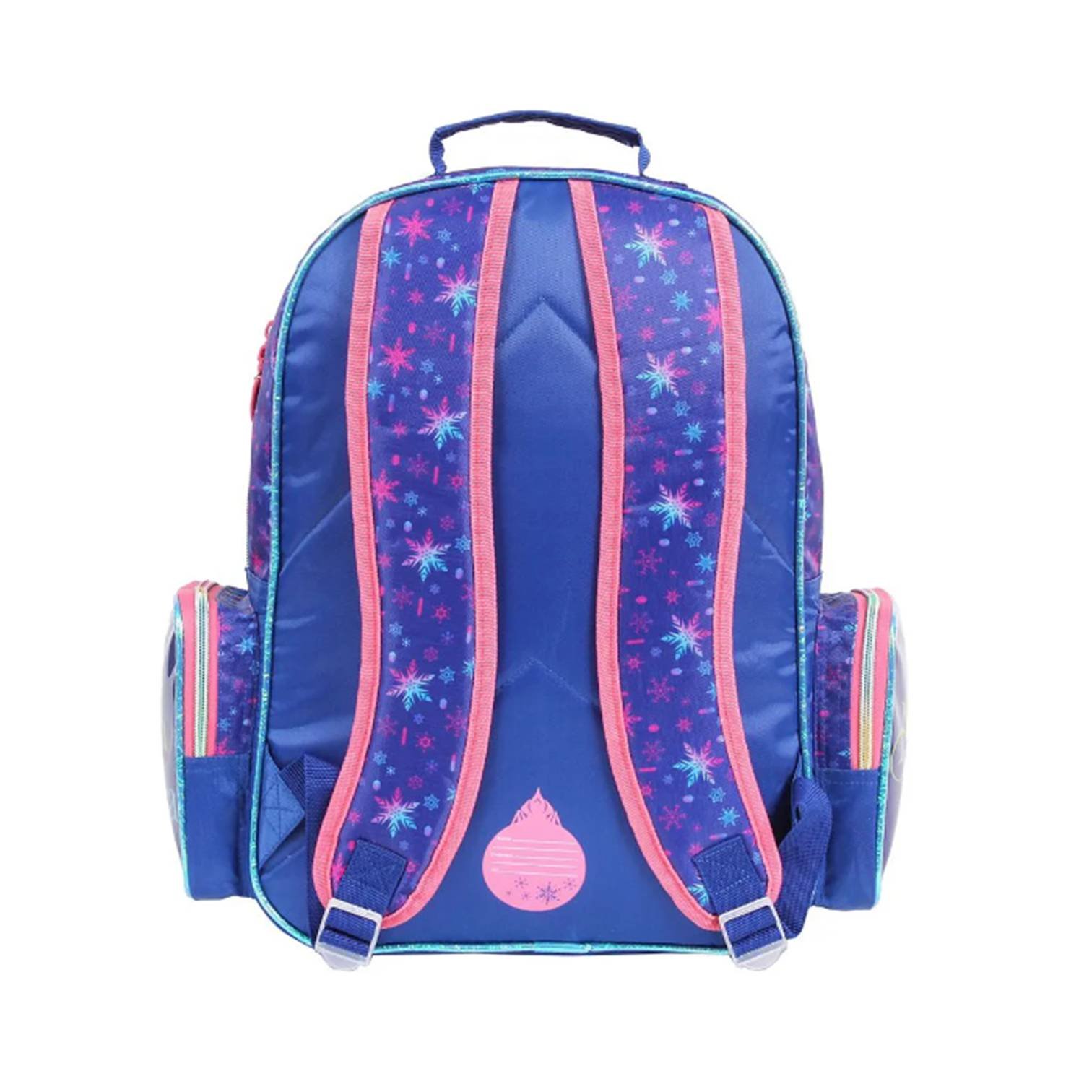 Mochila Infantil Frozen com Tiara Grande Dermiwil Azul e Rosa - 3