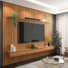 Home Painel Ripado 250x230cm para Tv 85 Supremo 2.3 Patrimar Cinamomo - 1