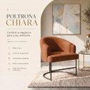 Ver imagem 2 de Kit 2 Poltrona Decorativa Moderno Base Aço Preto Cor Terracota