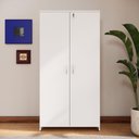 Ver imagem 3 de Armário Alto New City 2 Portas MDP MDF Branco 80cm Gebb Work