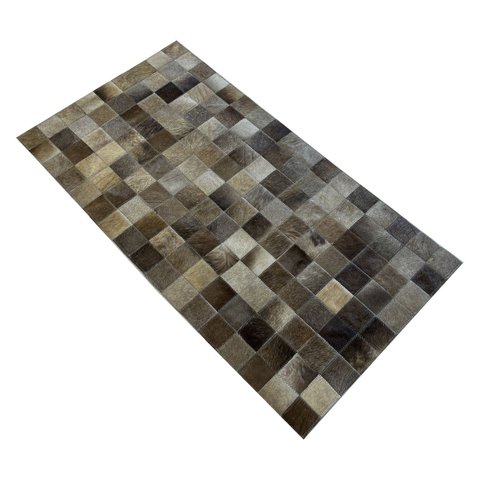 Tapete de Couro Cinza Rato 0,60x1,20 sem Bordas