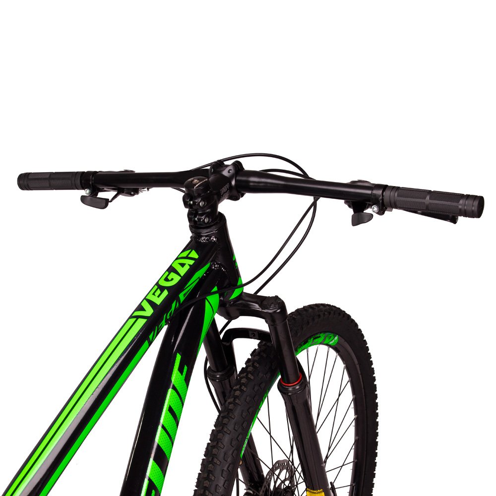 Bicicleta Aro 29 Spaceline Vega 24v Câmbios Importados Freio a Disco Preto e Verde Tam: 17 - 4