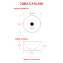 Ver imagem 3 de Cuba de Apoio Redonda Bl30 30,5x30,5cm Lapimat