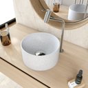 Ver imagem 1 de Cuba de Apoio Redonda BL30 30,5x30,5cm Lapimat Branco/Granit Matte Compace