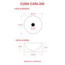 Ver imagem 4 de Cuba de Apoio Redonda BL30 30,5x30,5cm Lapimat Preto/Granit Matte Compace