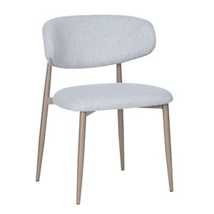 Cadeira Napoli Base Champagne - Tecido Cinza