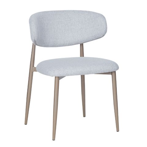 Cadeira Napoli Base Champagne - Tecido Cinza