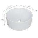 Ver imagem 3 de Cuba de Apoio Redonda BL34 34x34cm Lapimat Branco/Matte Fosca Compace