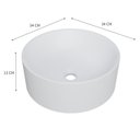 Ver imagem 3 de Cuba de Apoio Redonda Bl34 34x34cm Lapimat