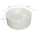 Ver imagem 3 de Cuba de Apoio Redonda BL34 34x34cm Lapimat Bege/Matte Fosca Compace