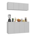 Ver imagem 2 de Kit Armário de Cozinha e Aparador 4 Portas Multimóveis Mp2162 Branco