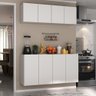 Kit Armário de Cozinha e Aparador 4 Portas Multimóveis Mp2162 Branco - 1