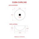 Ver imagem 4 de Cuba de Apoio Redonda Bl34 34x34cm Lapimat