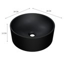 Ver imagem 3 de Cuba de Apoio Redonda BL34 34x34cm Lapimat Preto/Matte Fosca Compace