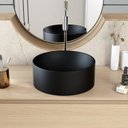 Ver imagem 6 de Cuba de Apoio Redonda BL34 34x34cm Lapimat Preto/Matte Fosca Compace