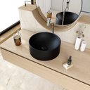 Ver imagem 7 de Cuba de Apoio Redonda BL34 34x34cm Lapimat Preto/Matte Fosca Compace